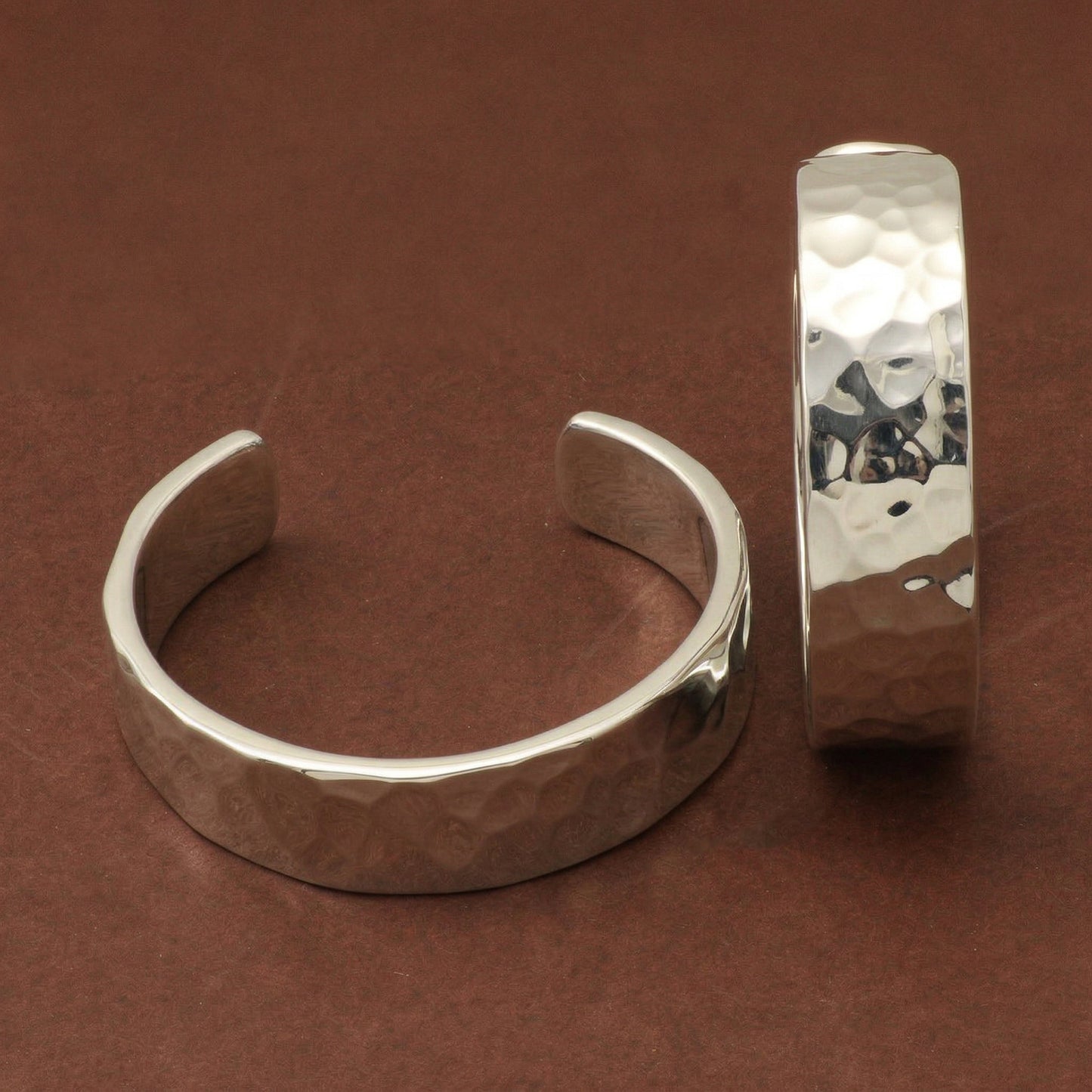 Silver Toe Ring Board Hammered Design