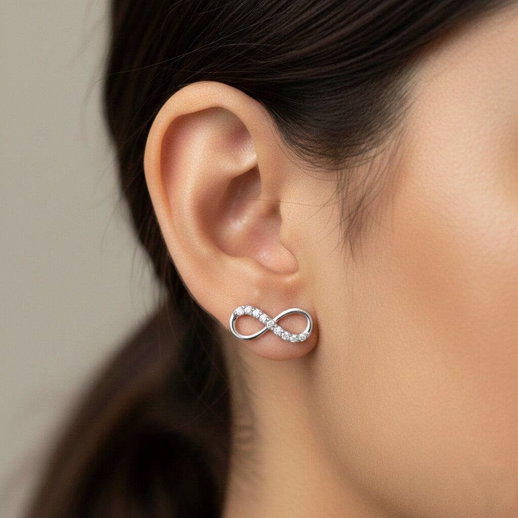 Silver Infinite Earrings