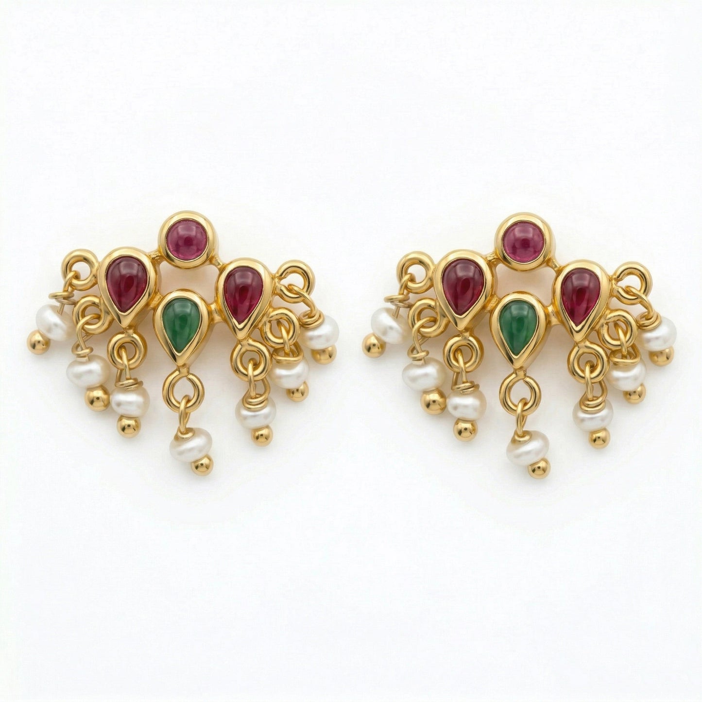 Silver Jabakusum Pearl Earrings
