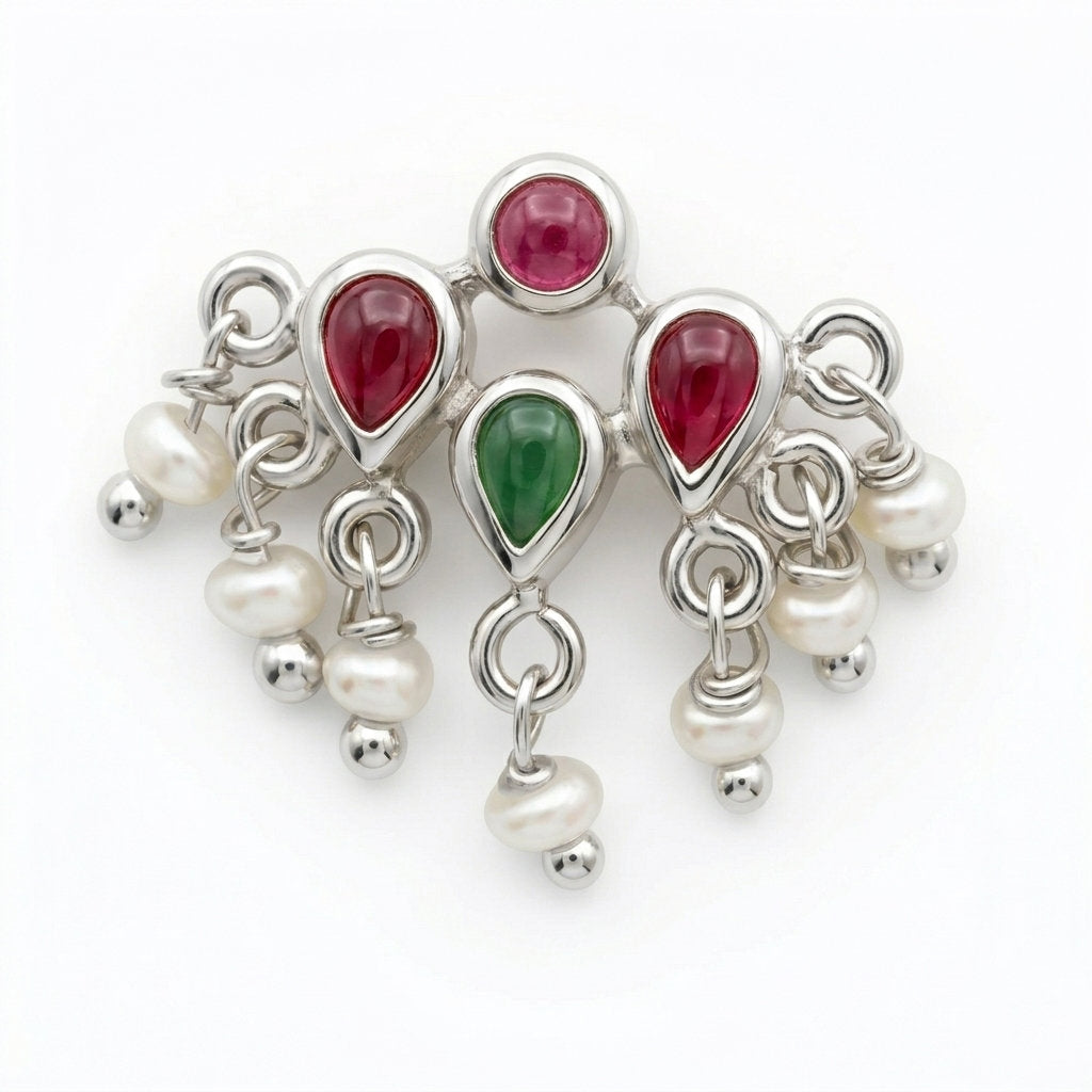 Silver Jabakusum Pearl Nosepin