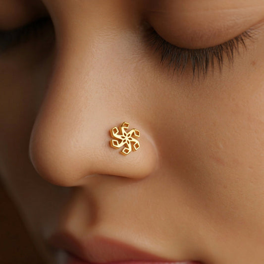 Silver kolam 2 Nosepin