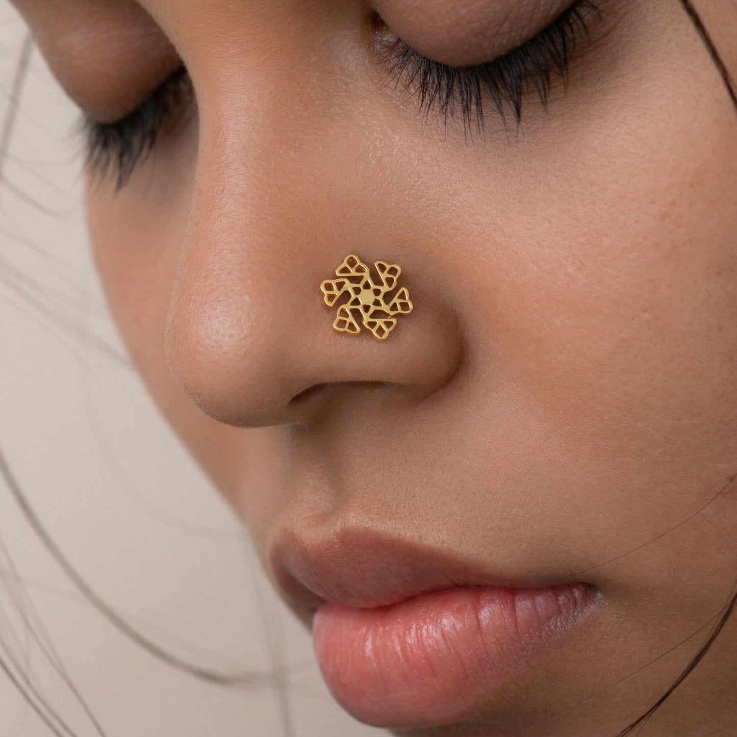 Silver Kolam 3 Nosepin