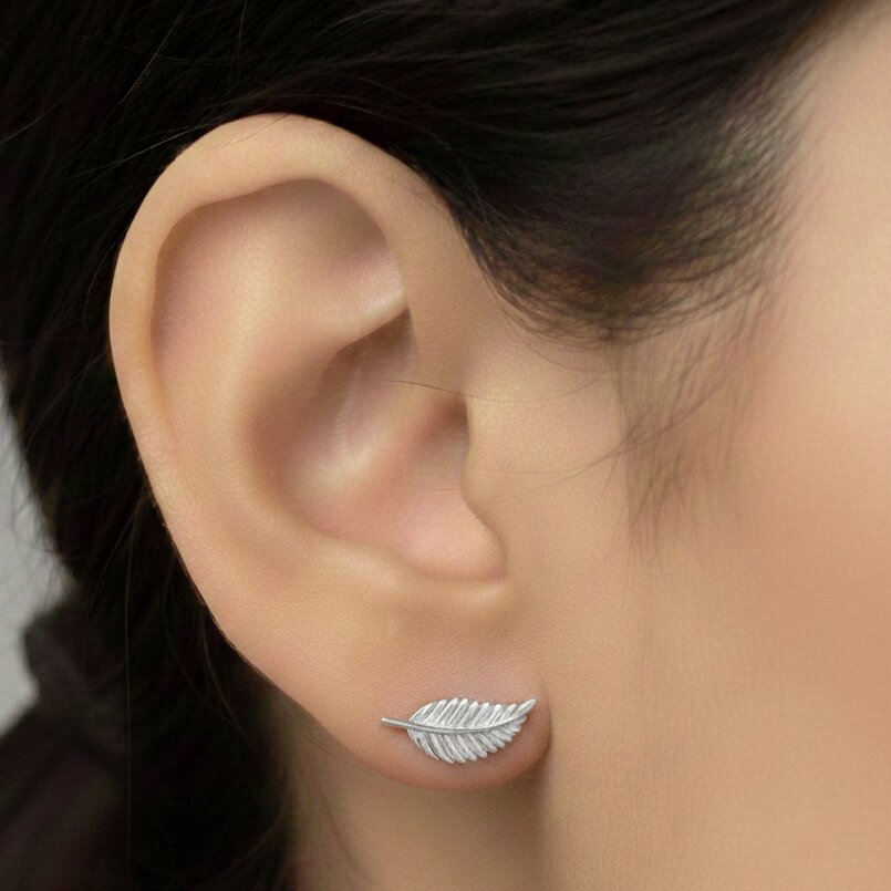 Silver Leaf Earrings