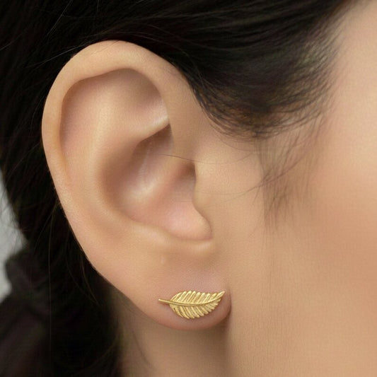 Silver Leaf Earrings