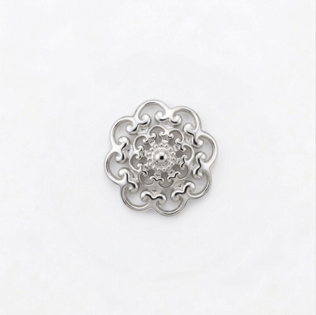Silver Mandala Petal Nosepin