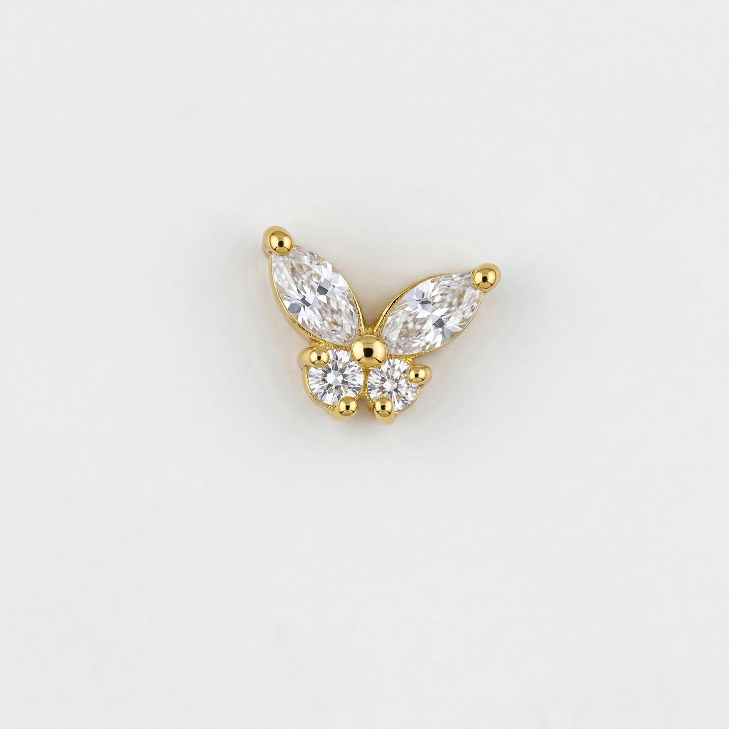 Silver Marquise Butterfly Nosepin