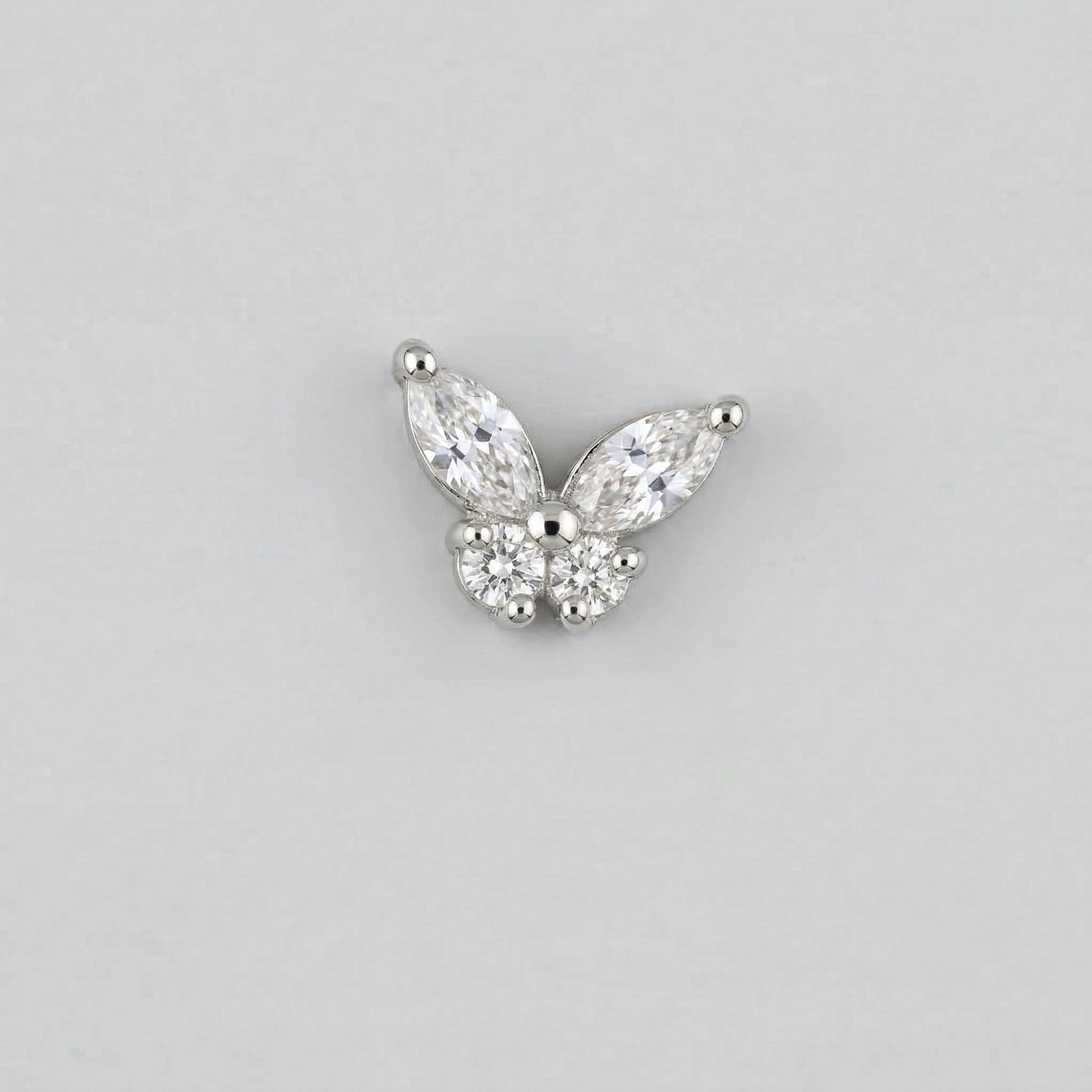 Silver Marquise Butterfly Nosepin