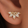 Silver Marquis Sunburst Earrings