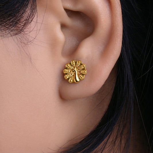 Silver Mayur Earrings