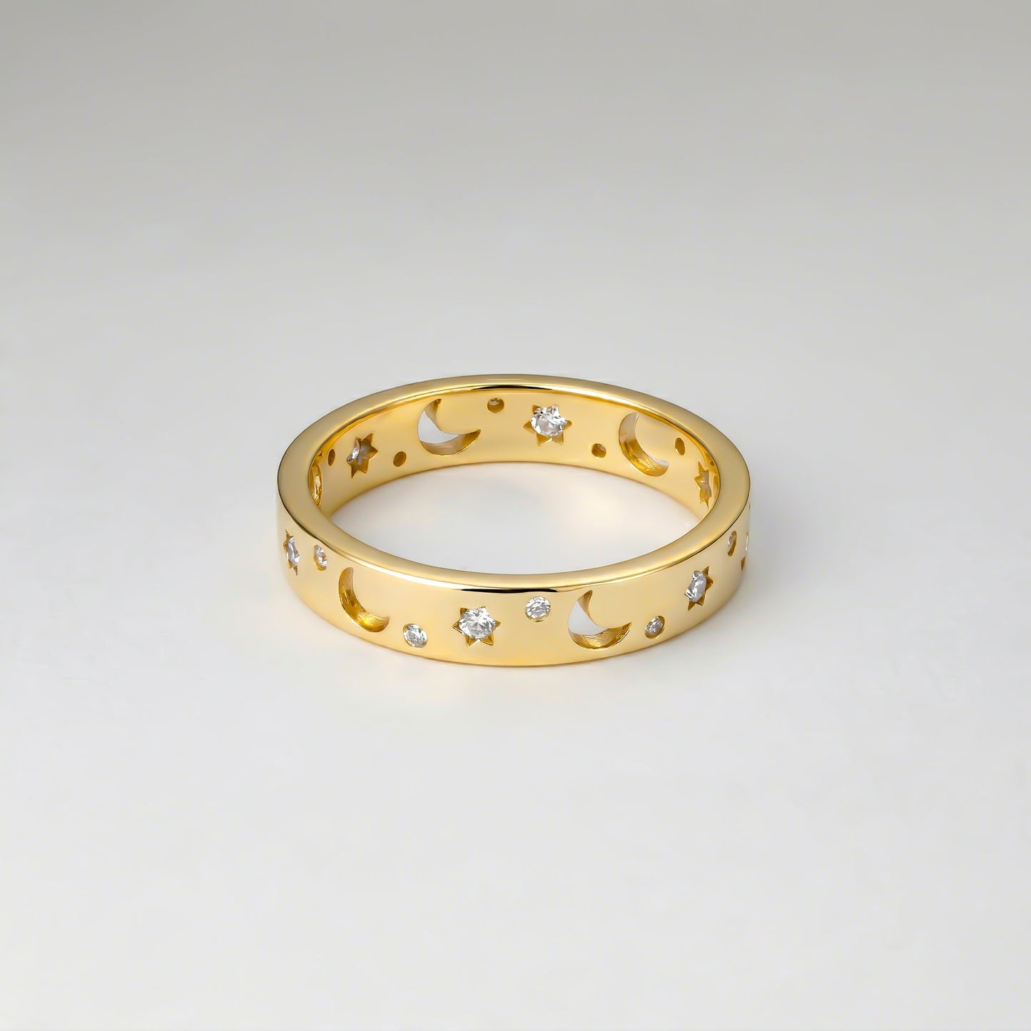 Silver Midnight Sky Ring