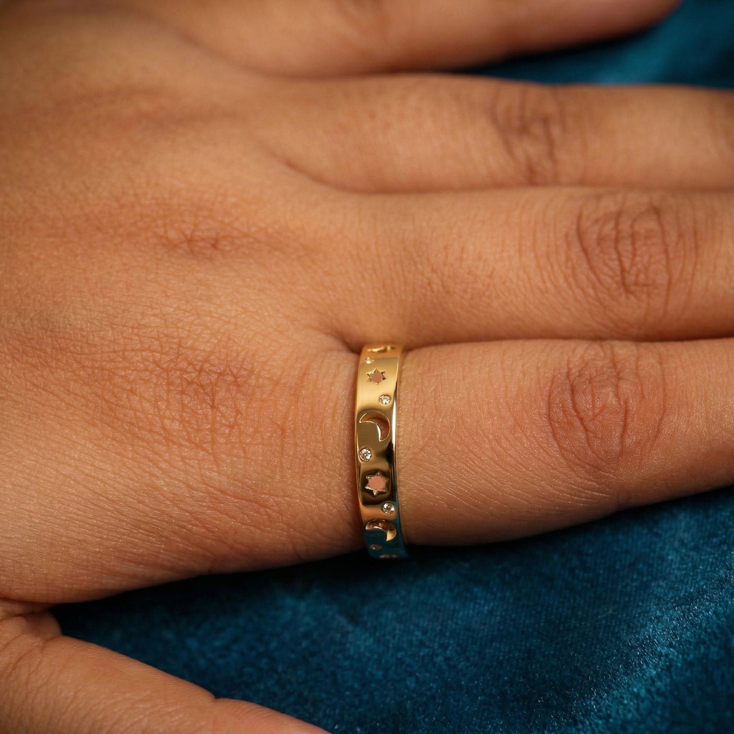 Silver Midnight Sky Ring