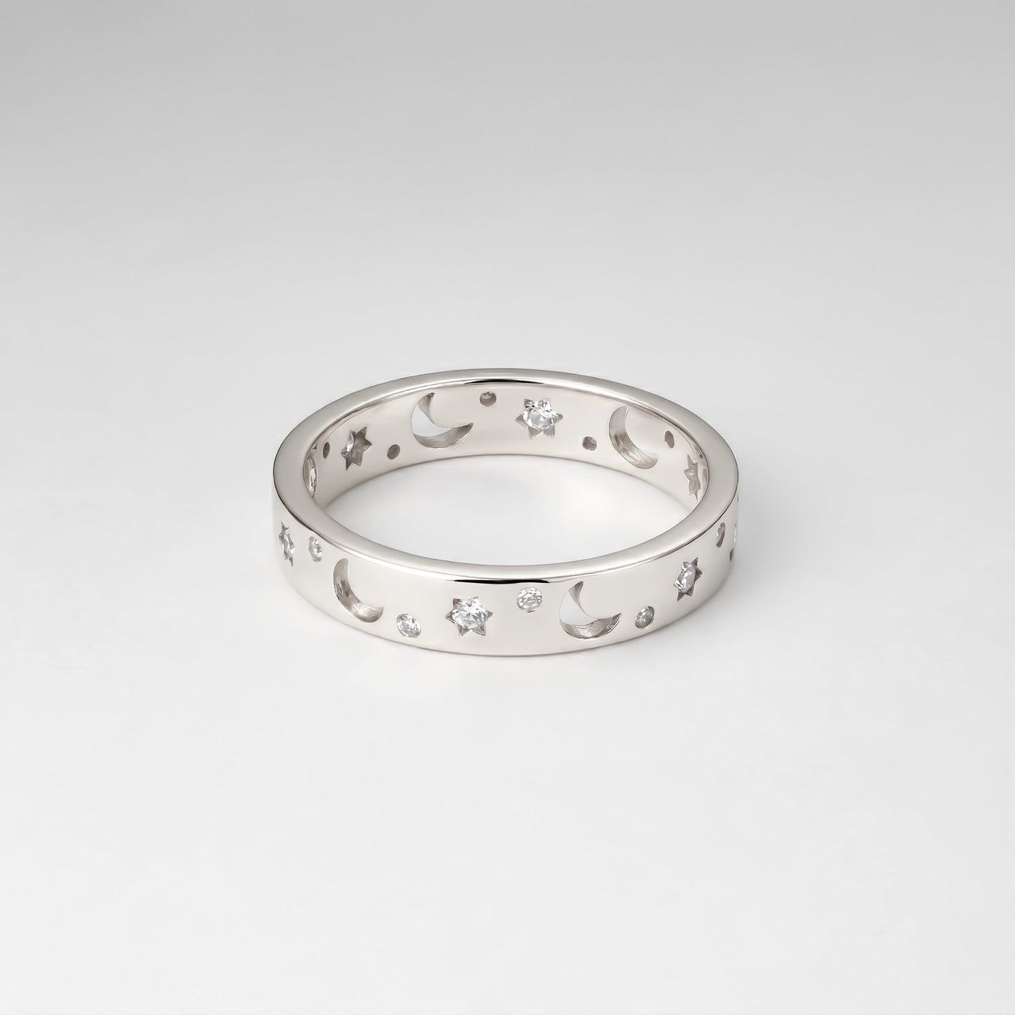 Silver Midnight Sky Ring