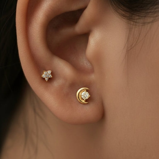 Silver Moonsstone Earrings