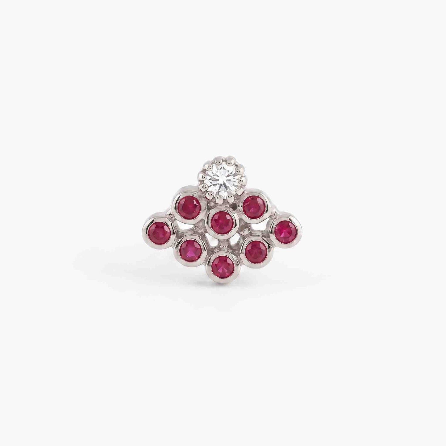 9 Stone Besari Diamond Look Stone Mookuthi Nosepin