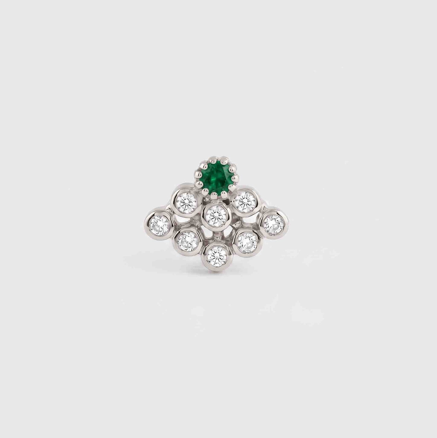 9 Stone Besari Emerald Green Stone Mookuthi Nosepin