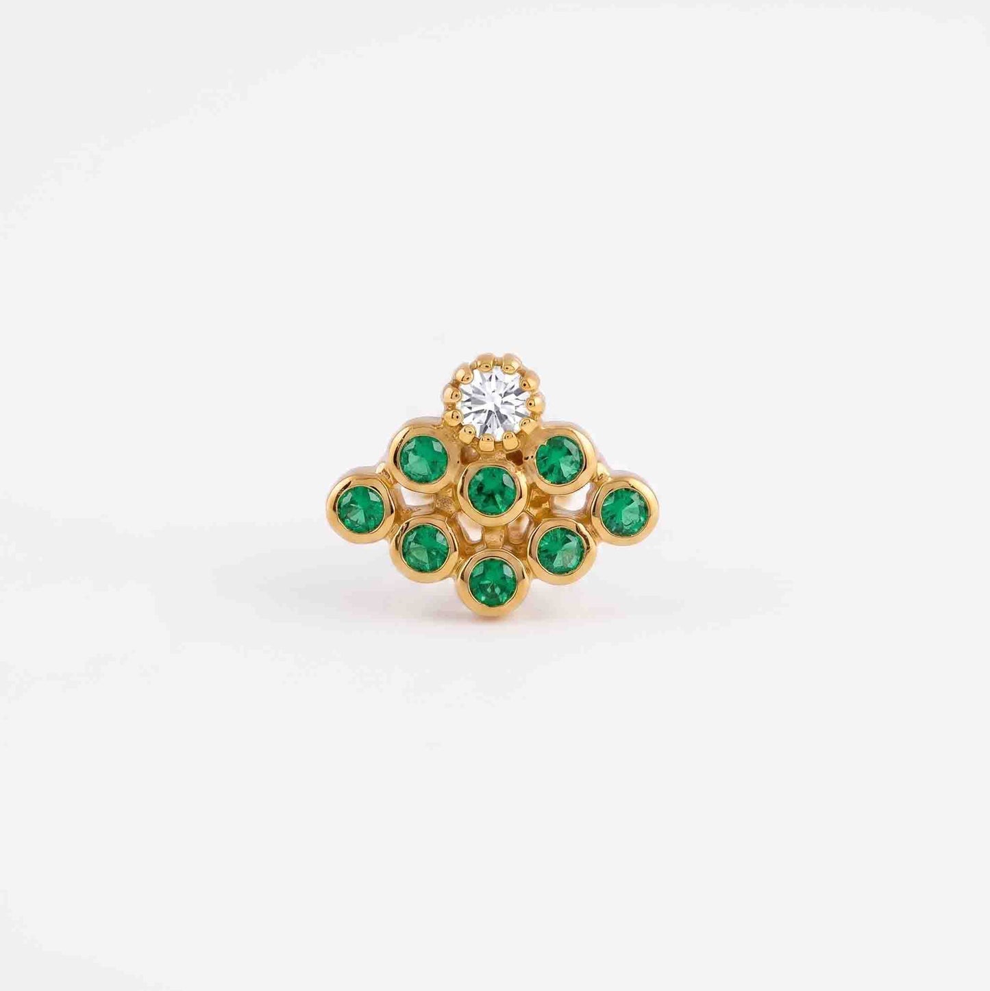 9 Stone Besari Diamond Look Stone Mookuthi Nosepin