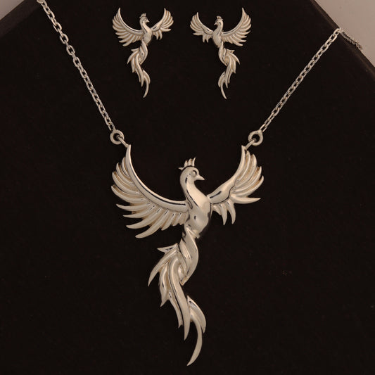Silver Pendant Phoenix Design