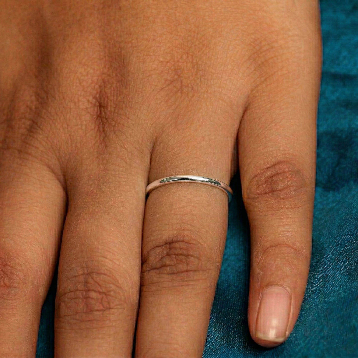 Silver Plain Round Ring