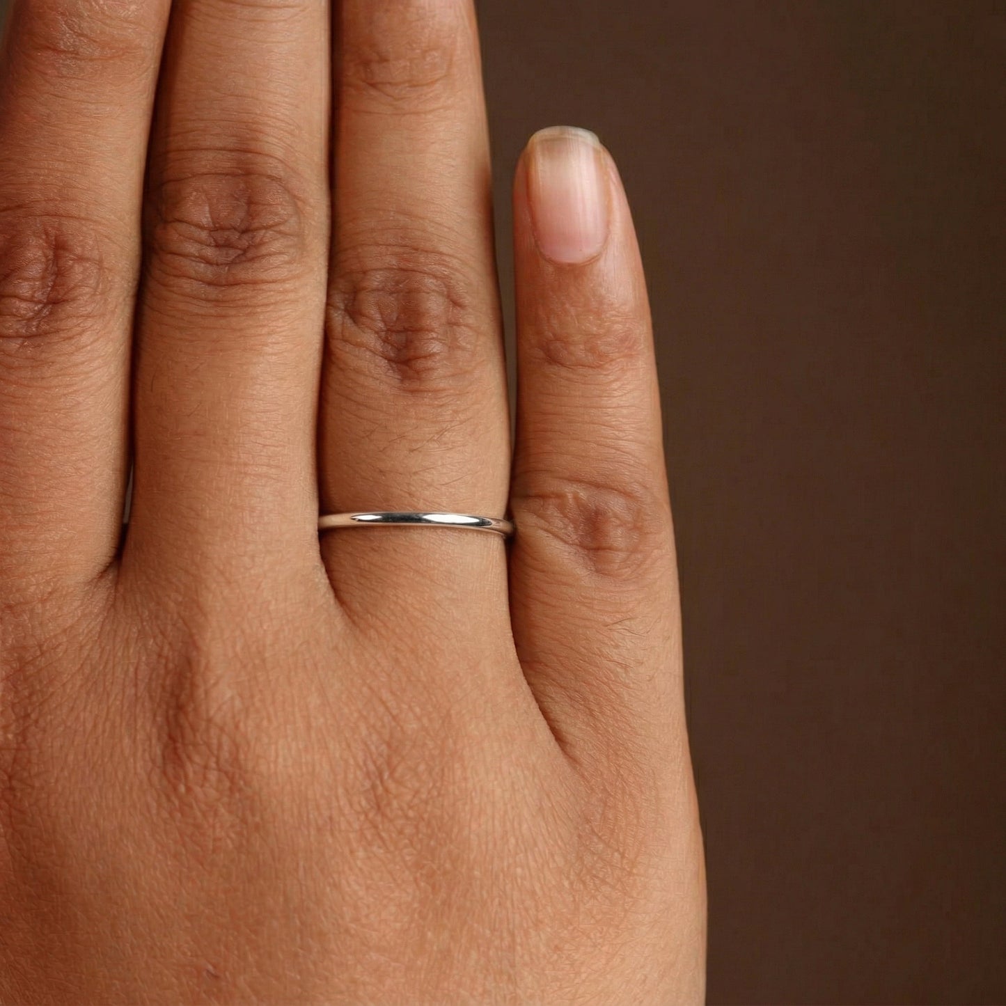 Silver Plain Round Ring