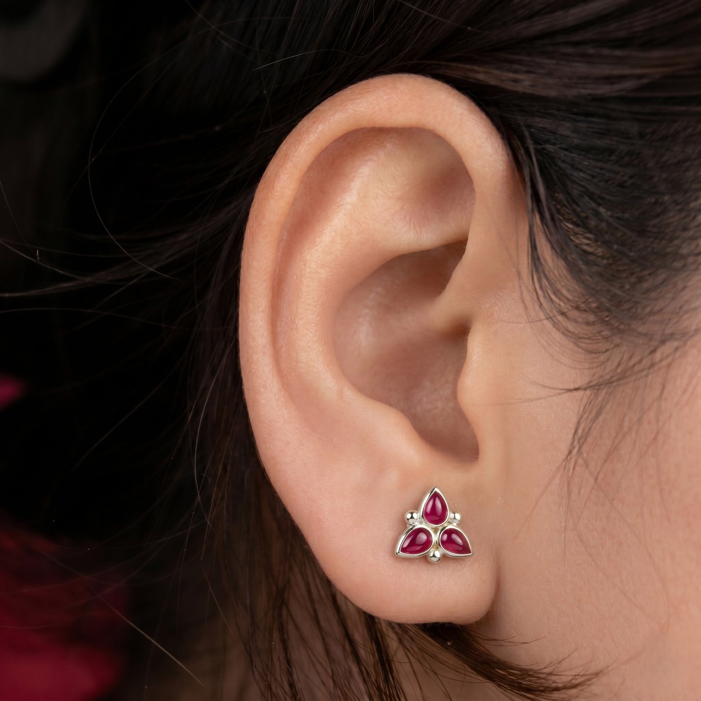 Silver Kemp Stone Earring