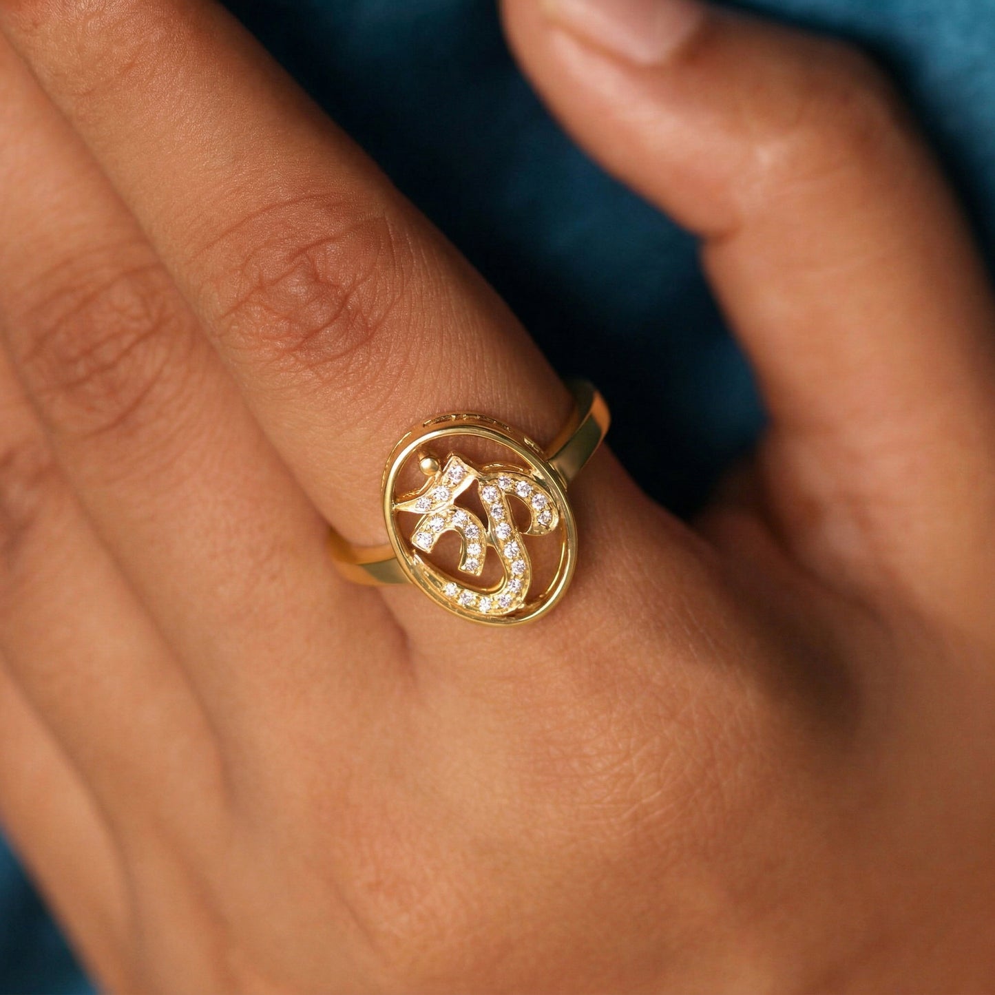 Silver Religious Om Ring