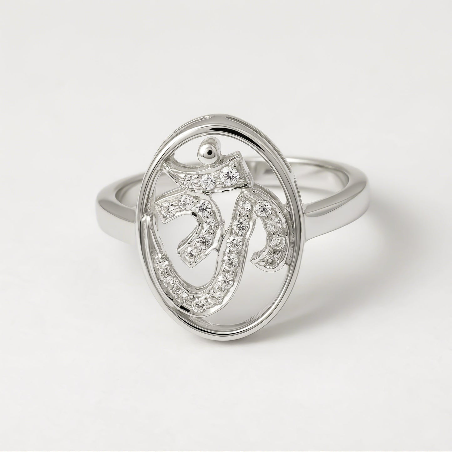 Silver Religious Om Ring