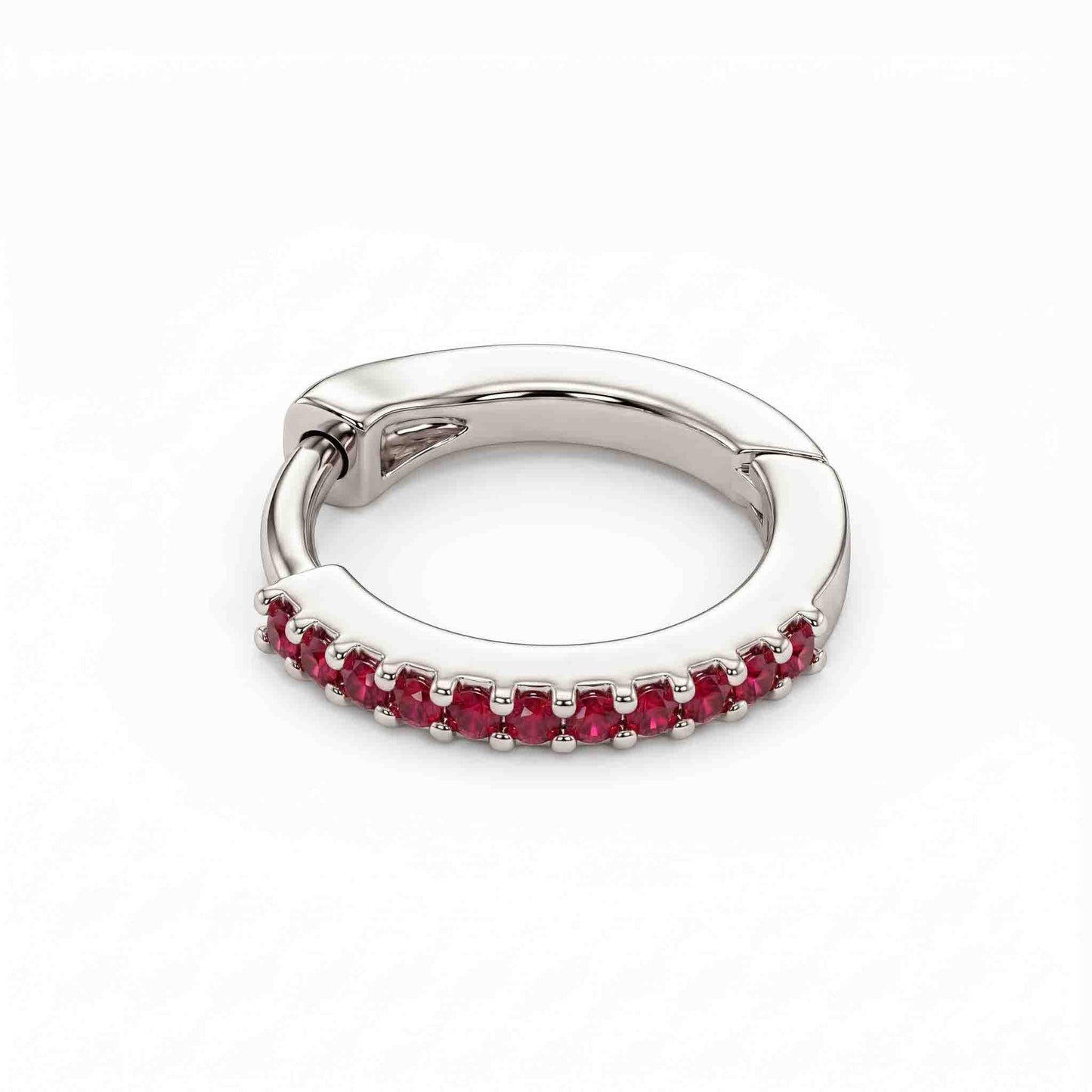 Silver Single Line Stone Set Nosering