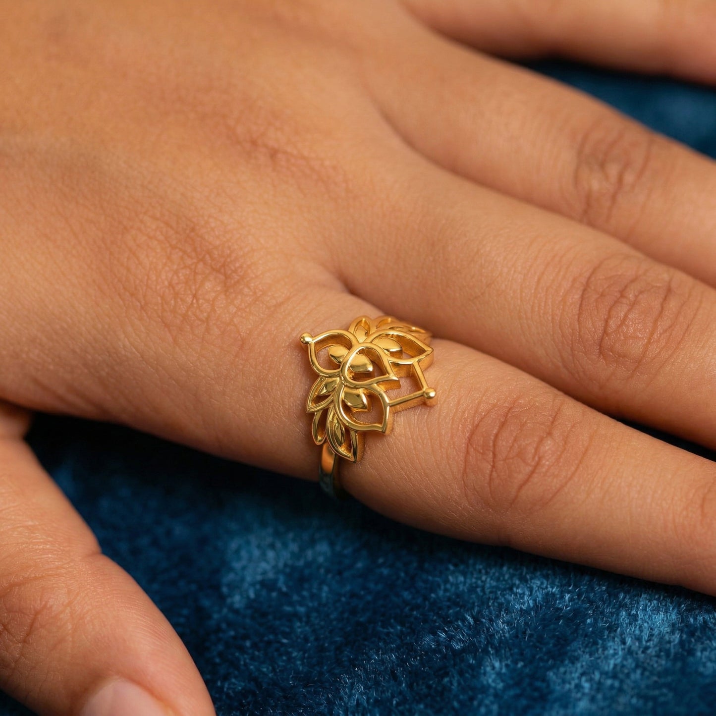Silver Sacred Lotus Ring