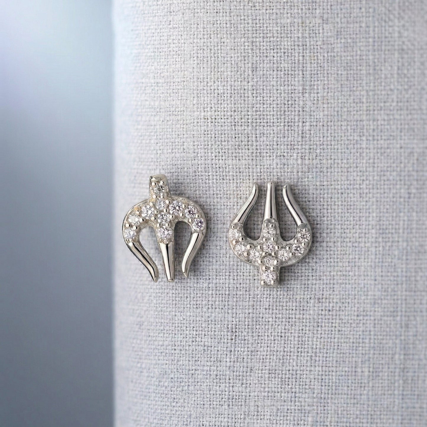 Silver Shiva Shakti Stud Earring