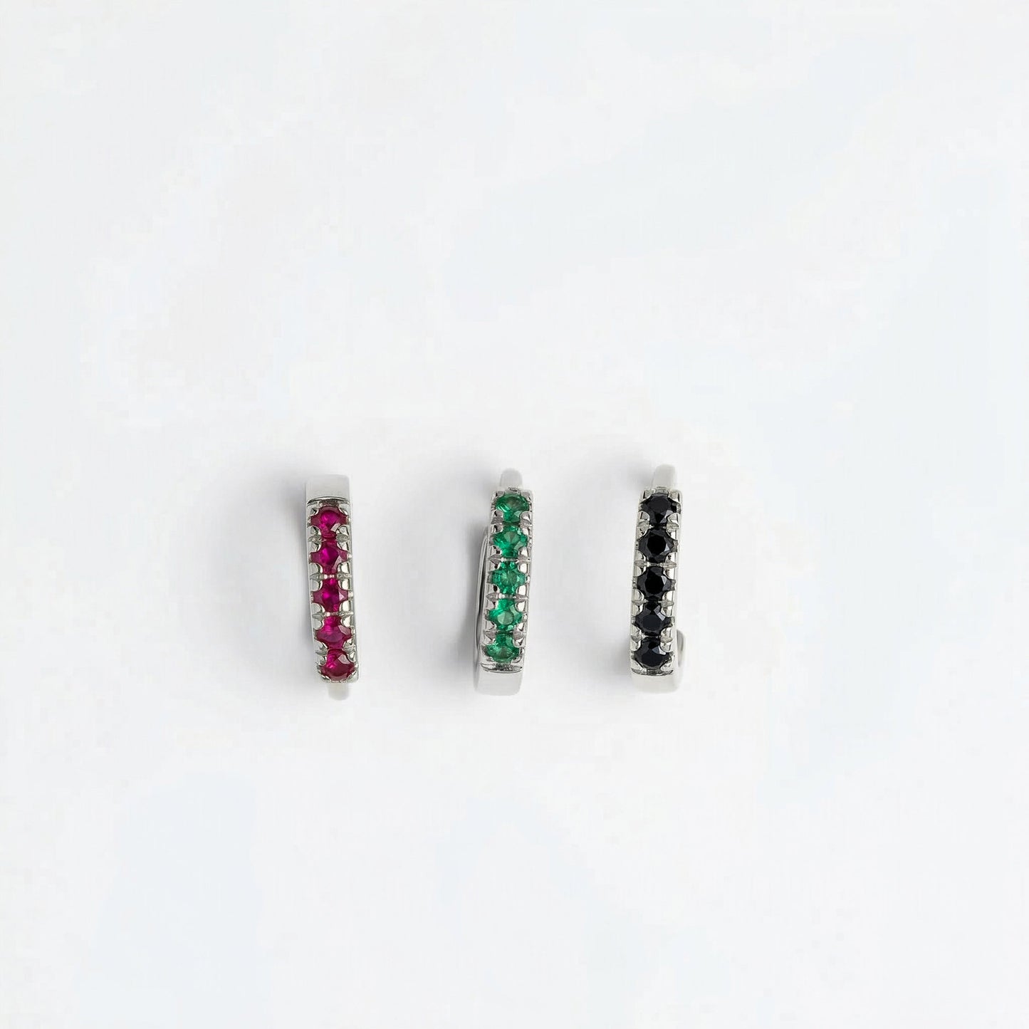 Silver Stone Single Line Nosering