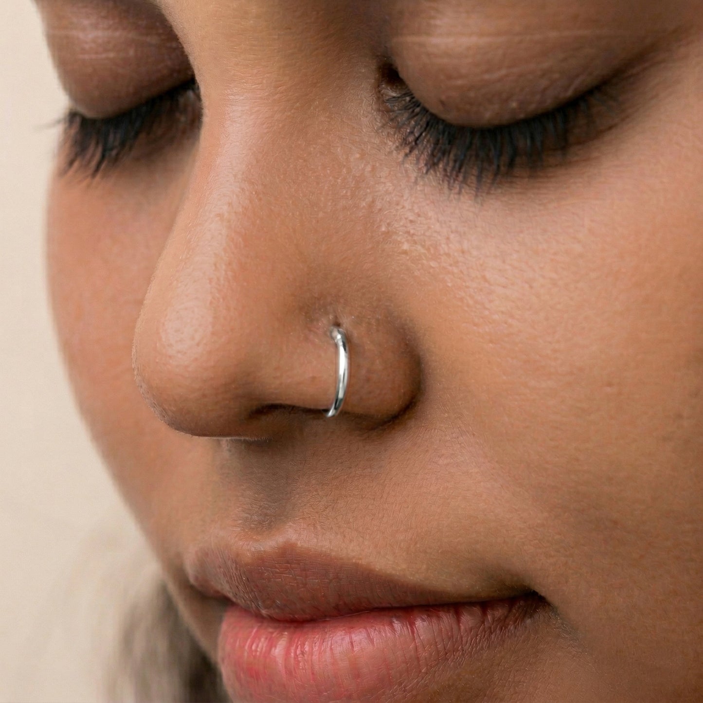 Silver Single Line Clipon Nosering