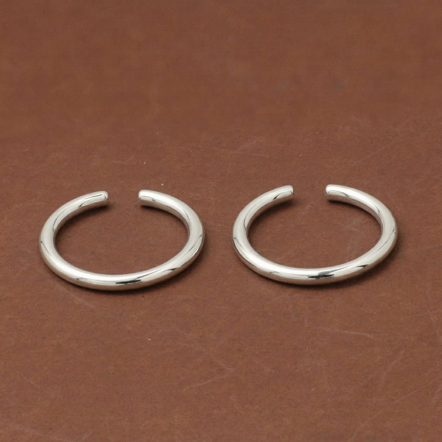 Silver Toe Ring Plain Thick Design