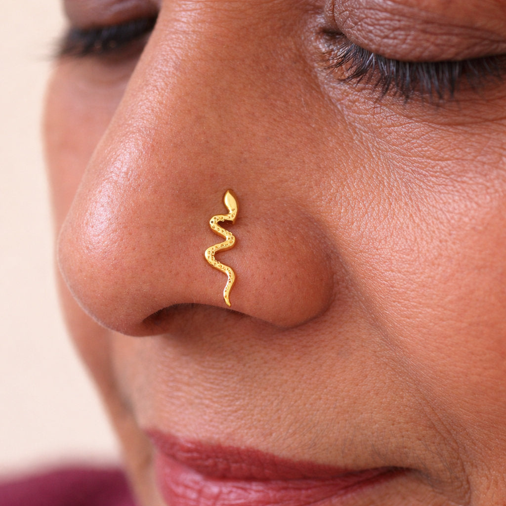 Silver Snake Nosepin