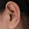Silver Snake Stud Earrings