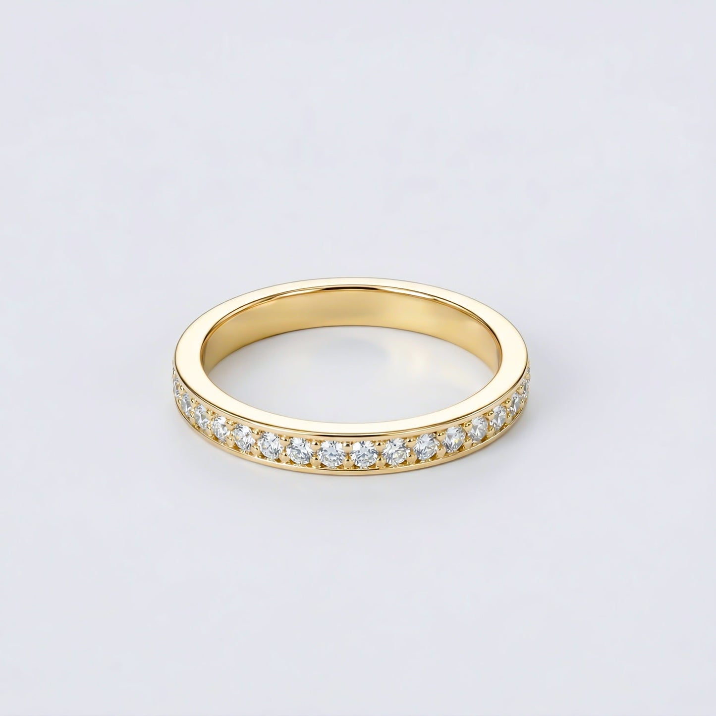 Silver Sparkling Stacker Sleek Ring