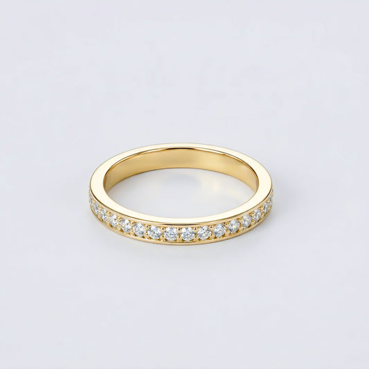 Silver Sparkling Stacker Sleek Ring
