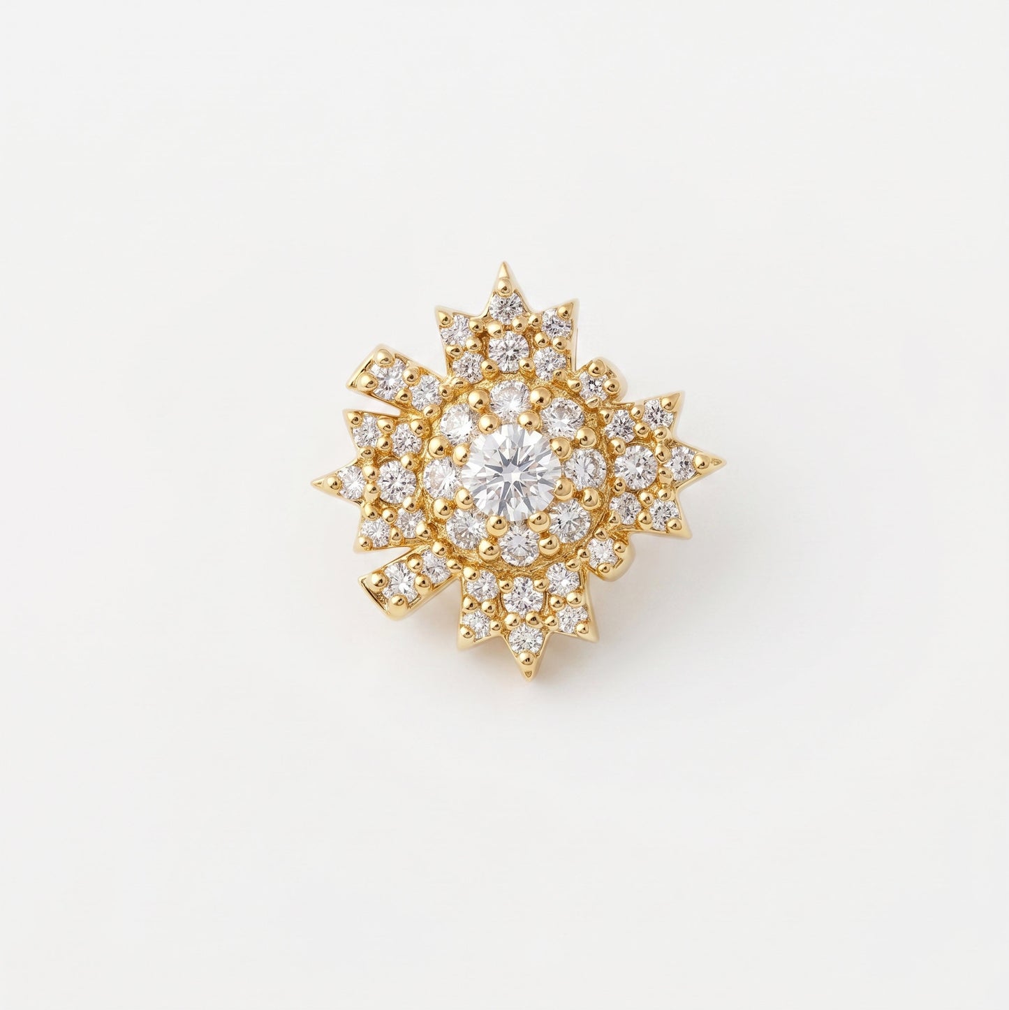 Silver Nose Pin Betel Diamond Design