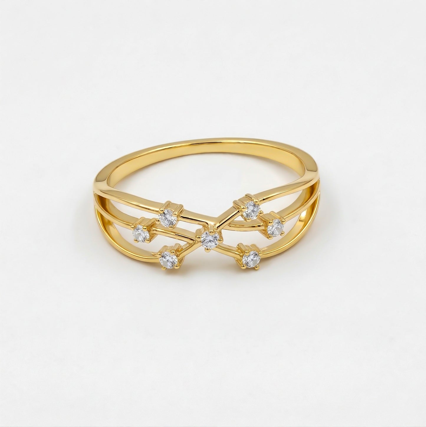Silver Starry Night Ring