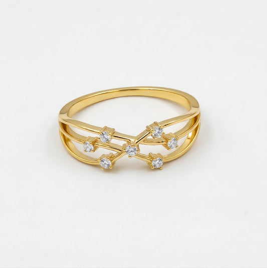 Silver Starry Night Ring
