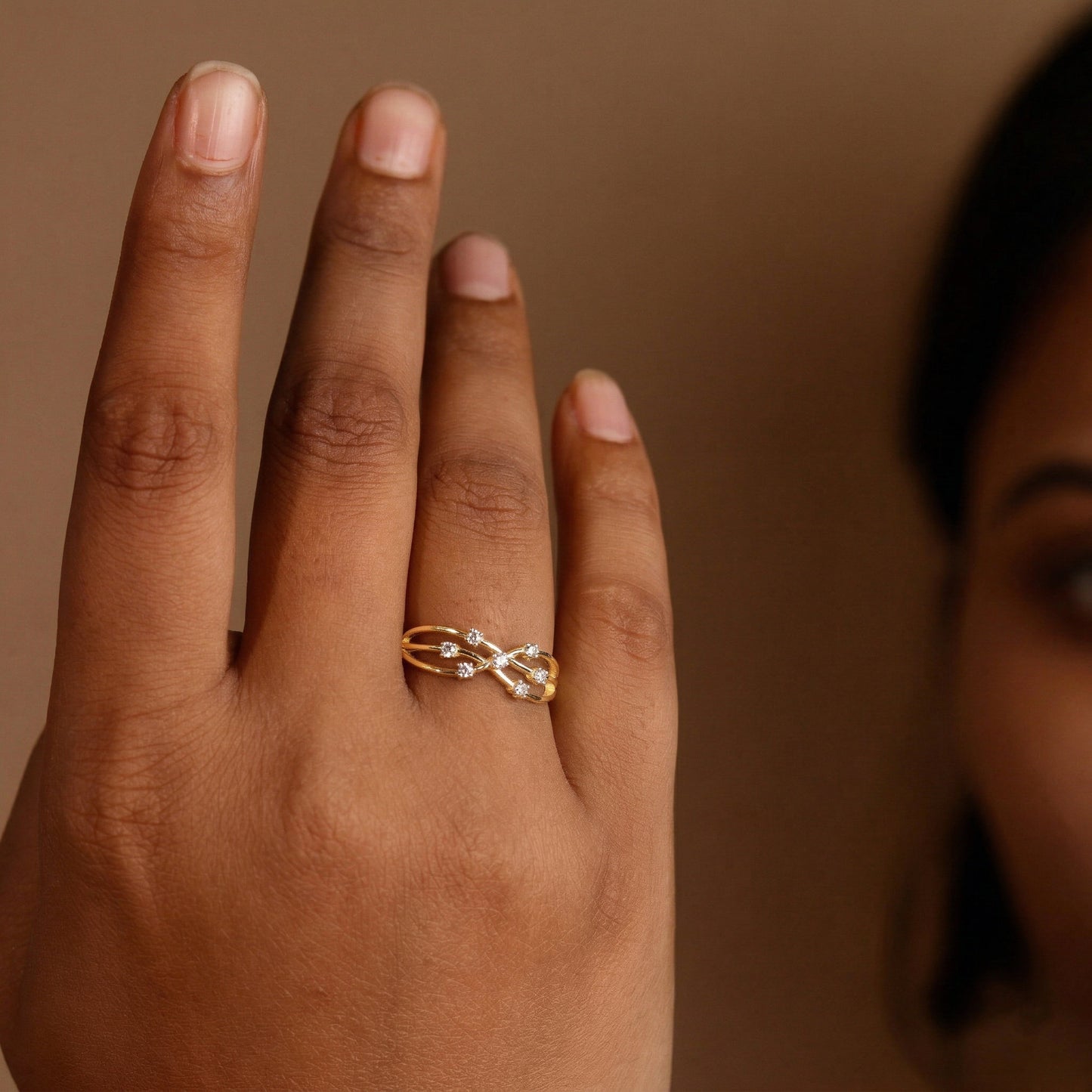 Silver Starry Night Ring