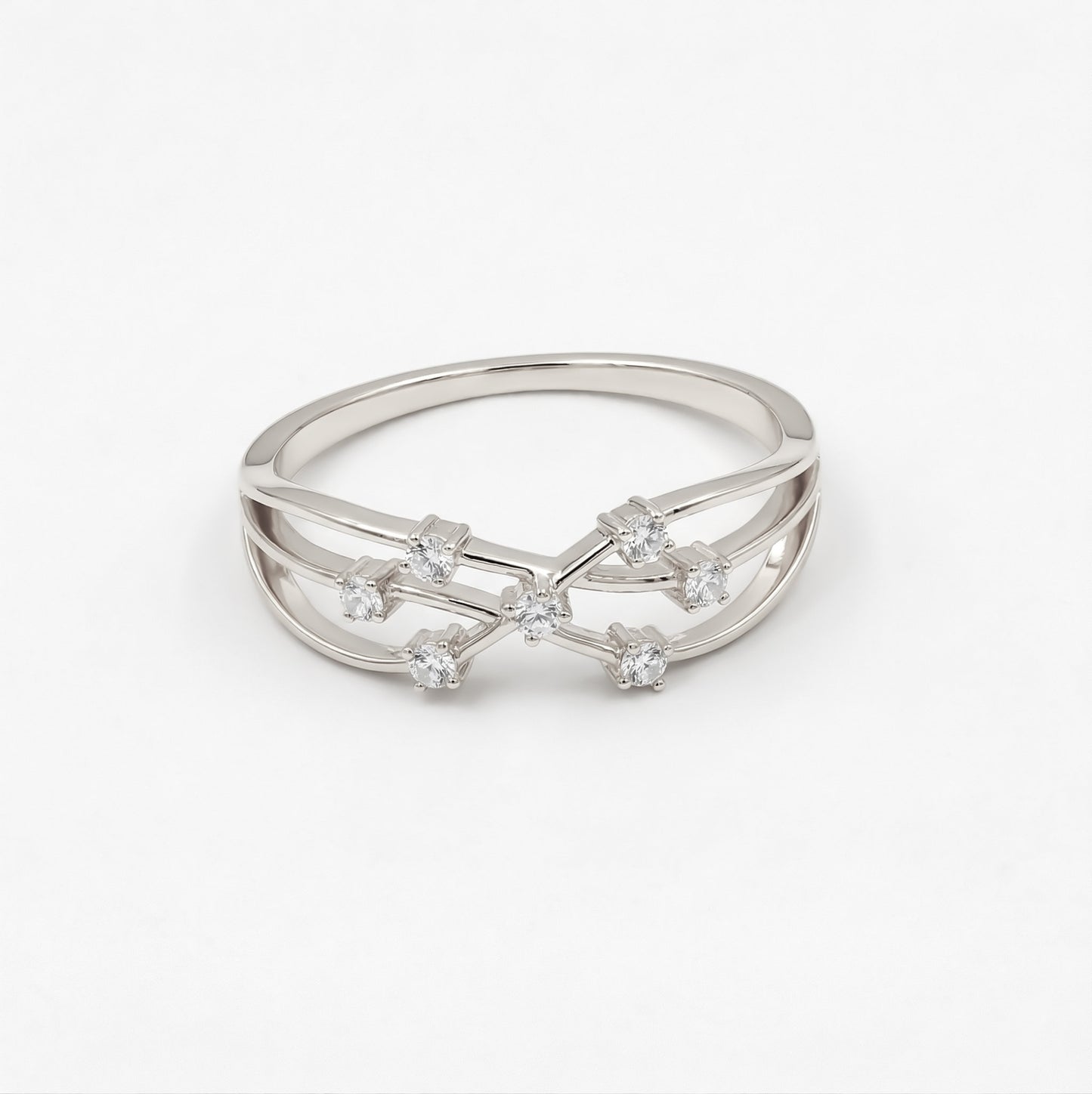 Silver Starry Night Ring