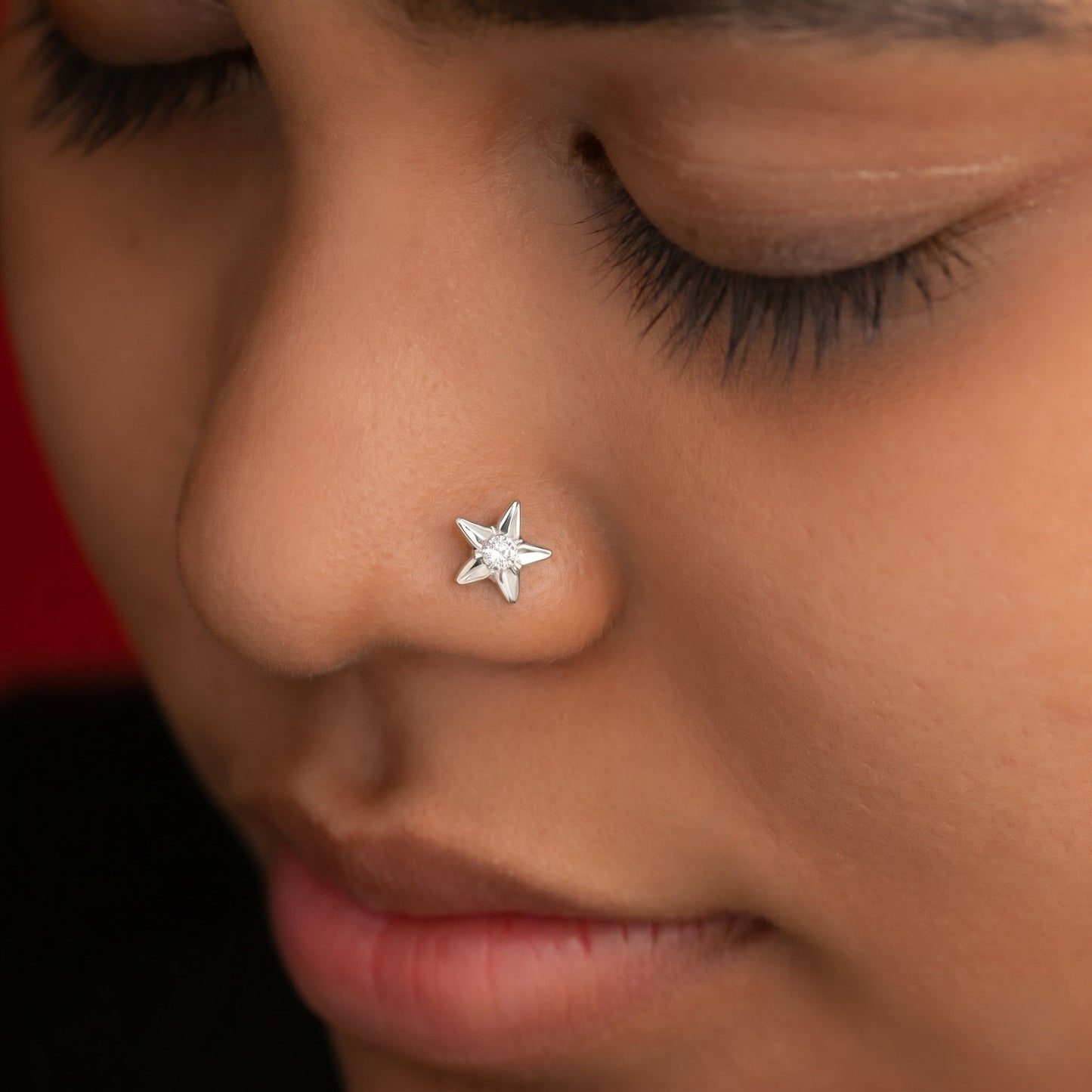 Silver Stone Star Nosepin