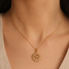 Silver Pendant Swastik Surya Diamond Design
