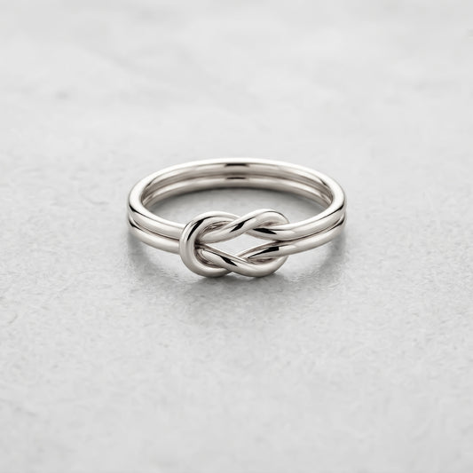 Silver Toe Ring Knot Double Design