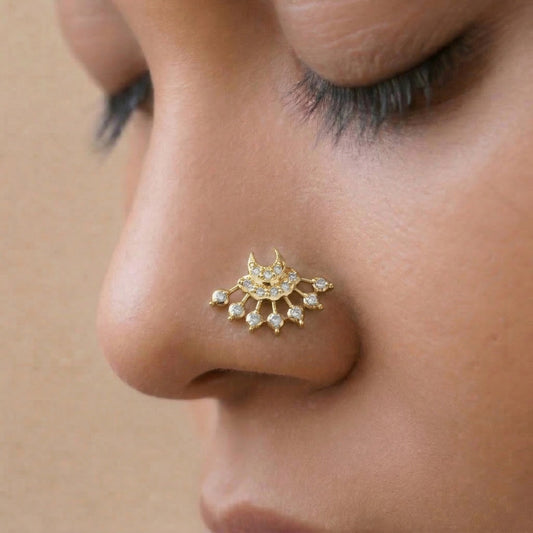 Silver Traditional Chand Mookuthi Nosepin