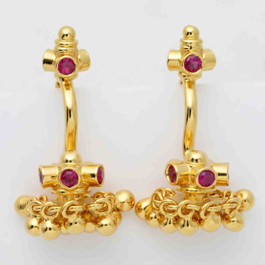 Silver Traditional Jhumka Clipon Bugadi (925 Silver)