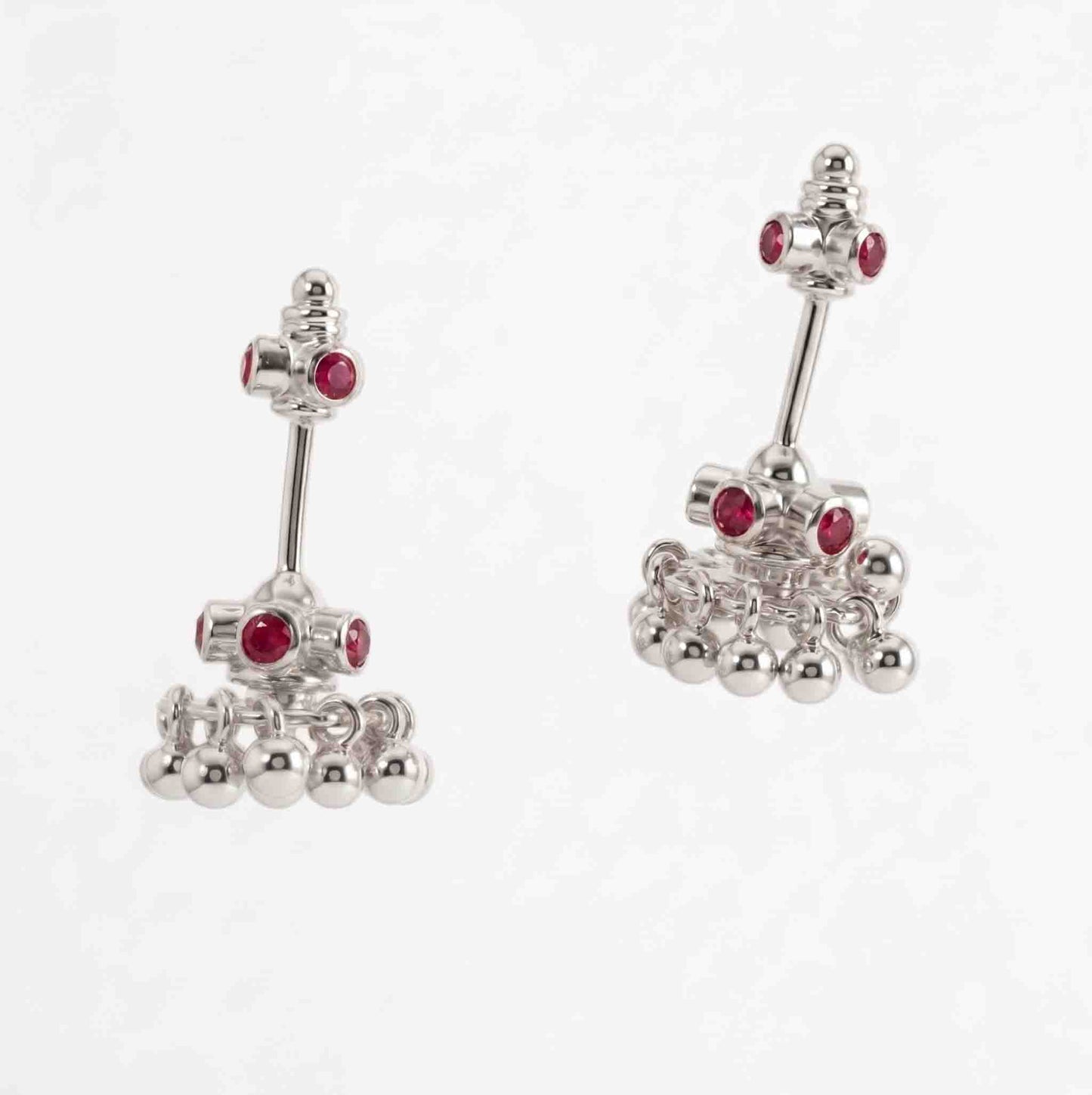 Silver Traditional Temple Jhumka Bugadi
