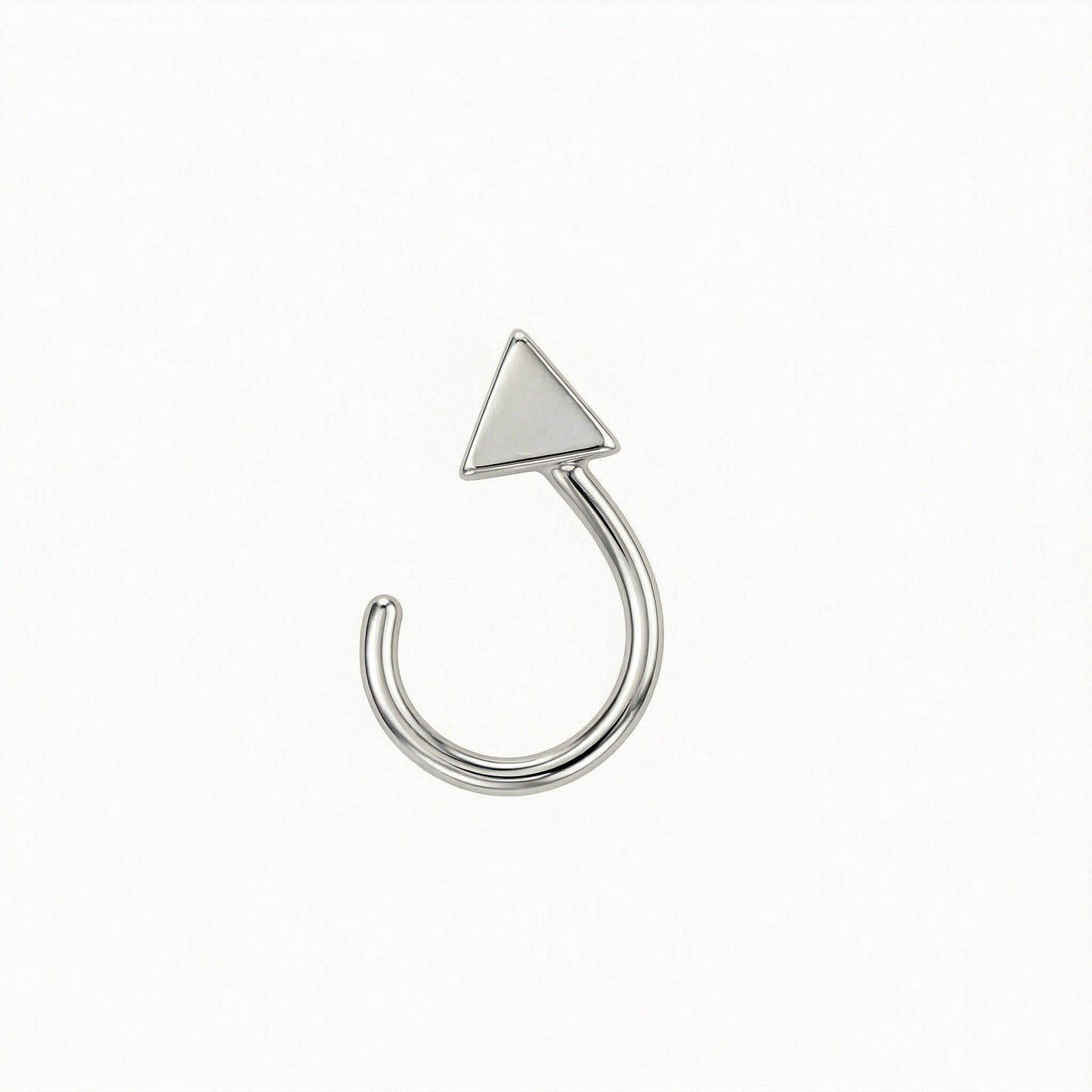 Silver Triangle Nosepin