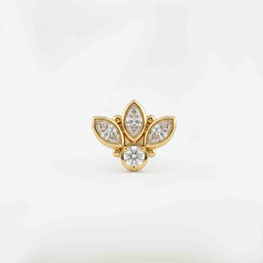 Triveni Nosepin Diamond White 925 Silver