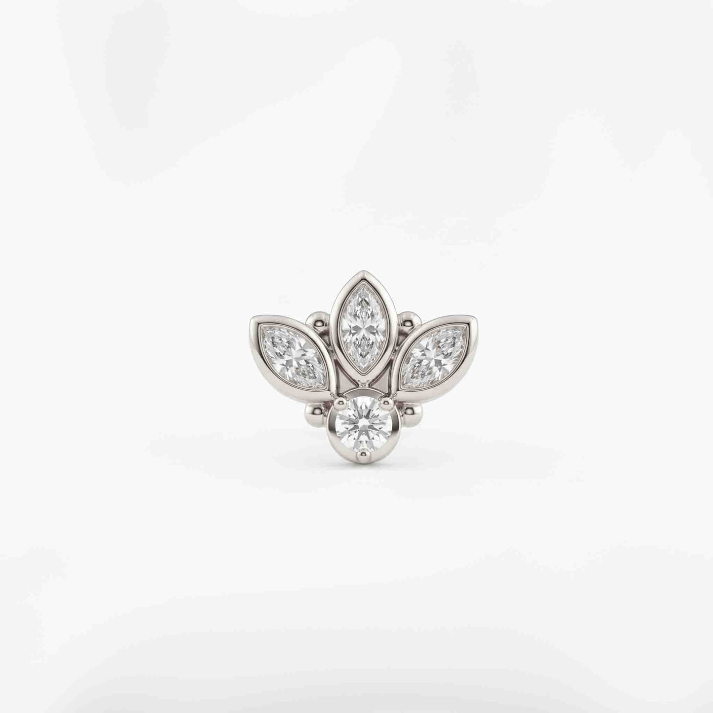 Triveni Nosepin Diamond White 925 Silver